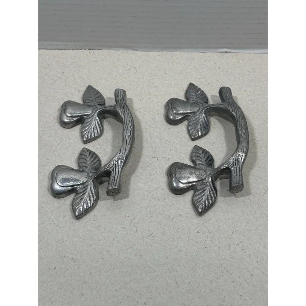 Vintage HTF Rustic Leaf And Vine/ Pear Pull / Handle Hardware Set